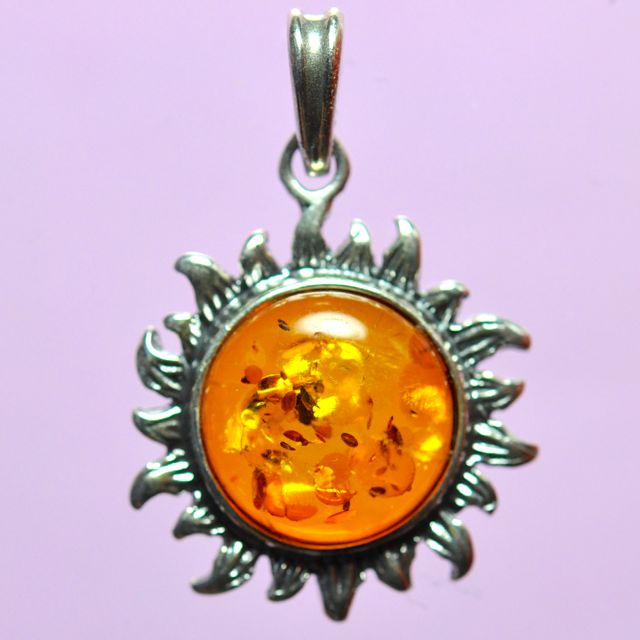 Amber Sun Pendant