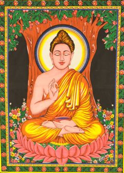 MINI Buddha with Tree - Click Image to Close